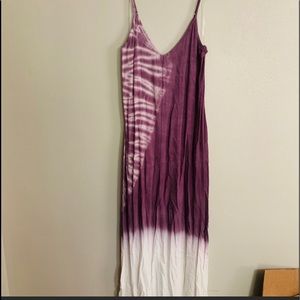 NWOT Purple and White Tie Dye Maxi (RE-POSH)